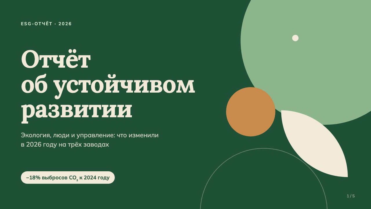 Обложка: Отчёт об устойчивом развитии