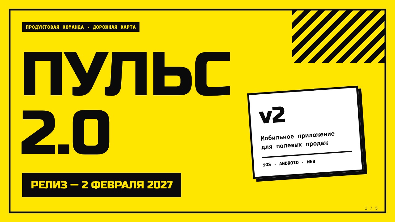 Обложка: Пульс 2.0: запуск продукта